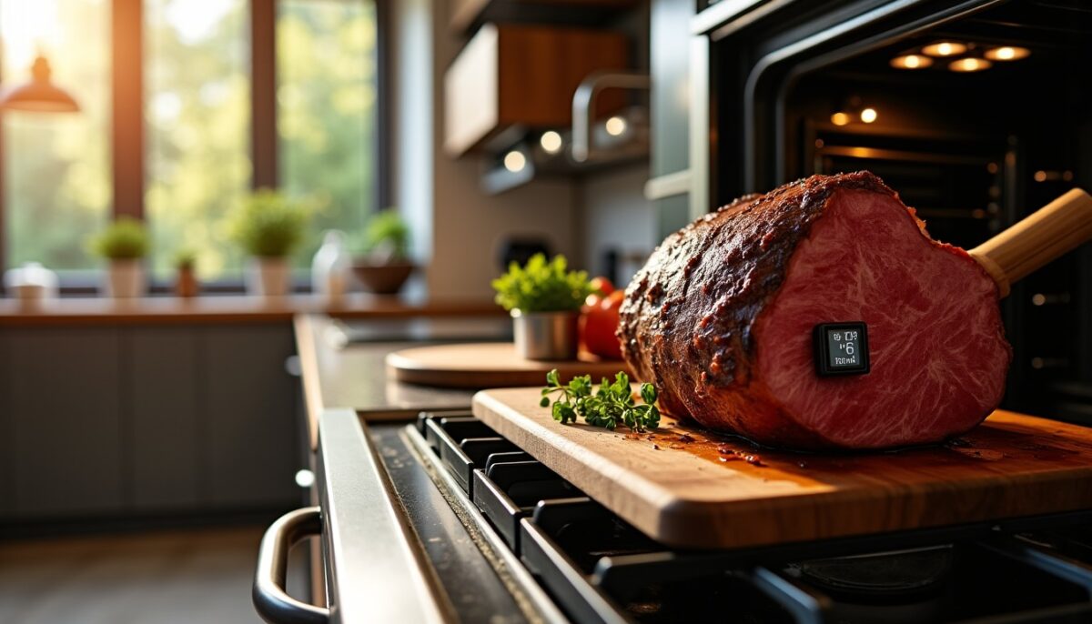 Température idéale à cœur pour une côte de bœuf au four : guide précis avec sonde en °C
